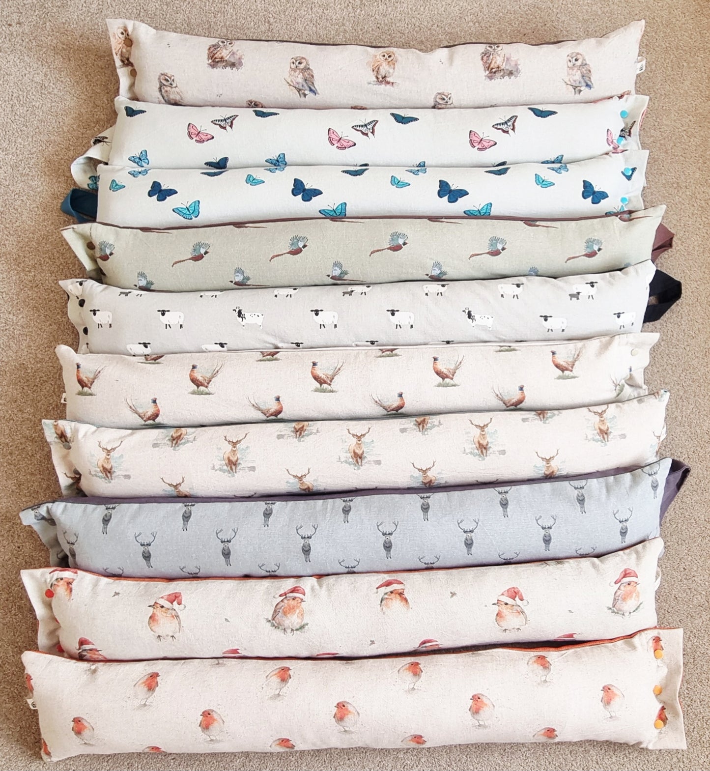 Washable and Reversible Weighted Animal Draught Excluders